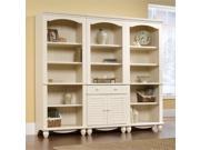 Sauder Harbor View Library Wall Bookcase in Antiqued White