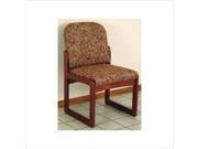 Dakota Wave Prairie Sled Base Armless Chair in Mahogany Arch Slate Designer