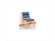 Dakota Wave Valley Armless Leg Chair with Designer Fabric in Light Oak Arch Slate Designer