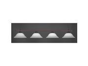 Toltec Square 4 Light Bar in Bronze with 16 White Linen Glass