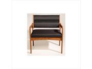 Dakota Wave Upholstered Standard Leg Bariatric Chair in Medium Oak Leaf Wine Designer