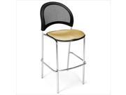 OFM Moon 31.25 Chrome Stool in Golden Flax set of 2