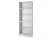 Tvilum Element Tall Wide 5 Shelf Bookcase in White