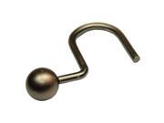 Elegant Home Fashions Ball Shower Hook in Rubbed Bronze Set of 12