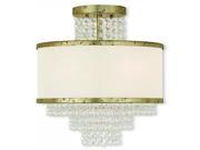 Livex Prescott Ceiling Mount in Hand Applied Winter Gold