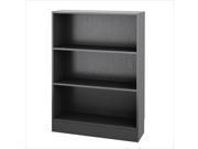 Tvilum Element Short Wide 3 Shelf Bookcase in Black Wood Grain