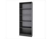 Tvilum Element Tall Wide 5 Shelf Bookcase in Black Wood Grain