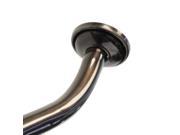 Elegant Home Fashions Single Curved Shower Rod in Rubbed Bronze