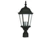 Livex Hamilton Outdoor Post Top Lantern in Textured Black