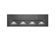 Toltec Oxford 4 Light Bar in Chrome And Matte Black with 16 White Marble Glass