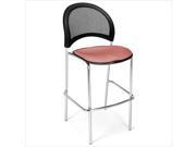 OFM Moon 31.25 Chrome Stool in Coral Pink set of 2