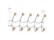 Elegant Home Fashions Over The Door Rack in Mocha and Chrome