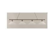 Toltec Oxford 4 Light Bar in Brushed Nickel with 16 Italian Ice Glass