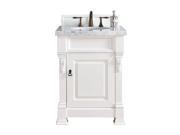James Martin Brookfield 26 Single Bathroom Vanity in White 3cm Snow White