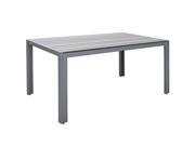 CorLiving Gallant Patio Dining Table in Sun Bleached Gray