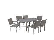 Home Styles Urban Patio 7 Piece Dining Set in Aged Metal