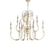 Quorum Salento 9 Light Up Chandelier in Persian White