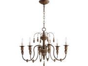 Quorum Salento 6 Light Chandelier in Vintage Copper