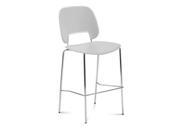 27 Counter Stool in Light Grey and Chrome