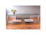 VTI HGR Series Plasma LCD TV Stand Silver Pole Frosted Glass