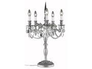 Elegant Lighting Rosalia 28 5 Light Elements Crystal Table Lamp