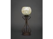 Toltec Swan Mini Table Lamp in Bronze with 6 Mystic Seashell Glass