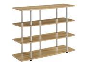 Convenience Concepts Designs2Go 47 4 Tier XL Highboy TV Stand in Light Oak