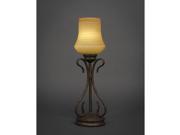 Toltec Swan Mini Table Lamp in Bronze with 5.5 Cayenne Linen Glass