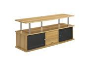 Convenience Concepts Designs2Go 47 TV Stand with 3 Cabinets in Light Oak
