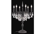 Elegant Lighting Rosalia 29 6 Light Elements Crystal Table Lamp