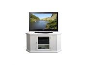 Leick Furniture 46 Corner TV Stand in White Finish
