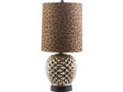 Surya Jezebel Glass Table Lamp in Leopard