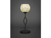 Toltec Revo Mini Table Lamp in Dark Granite with 6 Mystic Seashell Glass