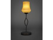 Toltec Revo Mini Table Lamp in Dark Granite with 5.5 Zilo Cayenne Linen Glass