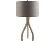 Surya Duxbury Wood Table Lamp in Gray