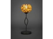 Toltec Revo Mini Table Lamp in Dark Granite with 6 Copper Mosaic Glass