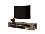South Shore City Life 66 Wall Mounted Media Console in Weathered Oak