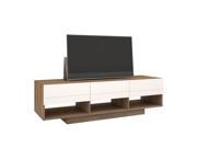 Nexera Sequence 60 2 Piece Entertainment Set with Audio Cabinet in Walnut and White