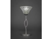 Toltec Revo Mini Table Lamp in Aged Silver with 7 Italian Bubble Glass