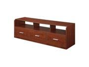 Convenience Concepts Designs2Go 60 3 Drawer Tribeca TV Stand in Cherry