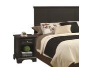 Home Styles Bedford King Headboard with Night Stand in Black