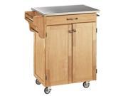 Home Styles Cuisine Cart Natural Finish Stainless Top 9001 0012