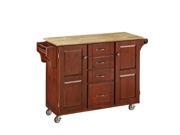 Home Styles Create a Cart Cherry Finish with Wood Top 9100 1071