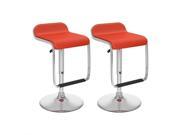 Sonax Corliving 32 Bar Stool with Footrest in Red Set of 2