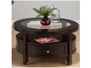 Jofran Marlon Round Wood Coffee Table in Wenge