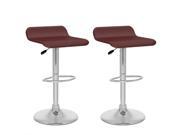 Sonax Corliving 31 Curved Adjustable Bar Stool in Brown Set of 2