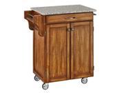 Home Styles Cuisine Cart Warm Oak Finish SP Granite Top 9001 0063