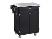 Home Styles Cuisine Cart Black Finish Stainless Top 9001 0042