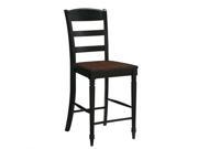 Home Styles Grand Torino 24 Bar Stool in Rustic Cherry and Black