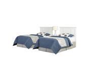 Home Styles Naples Two Twin Headboards 3 Piece Bedroom Set in White